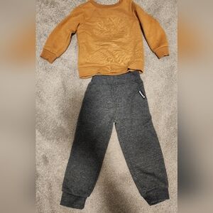 Timberland Gray Sweatpants Relaxed Fit Fleece Set 3T